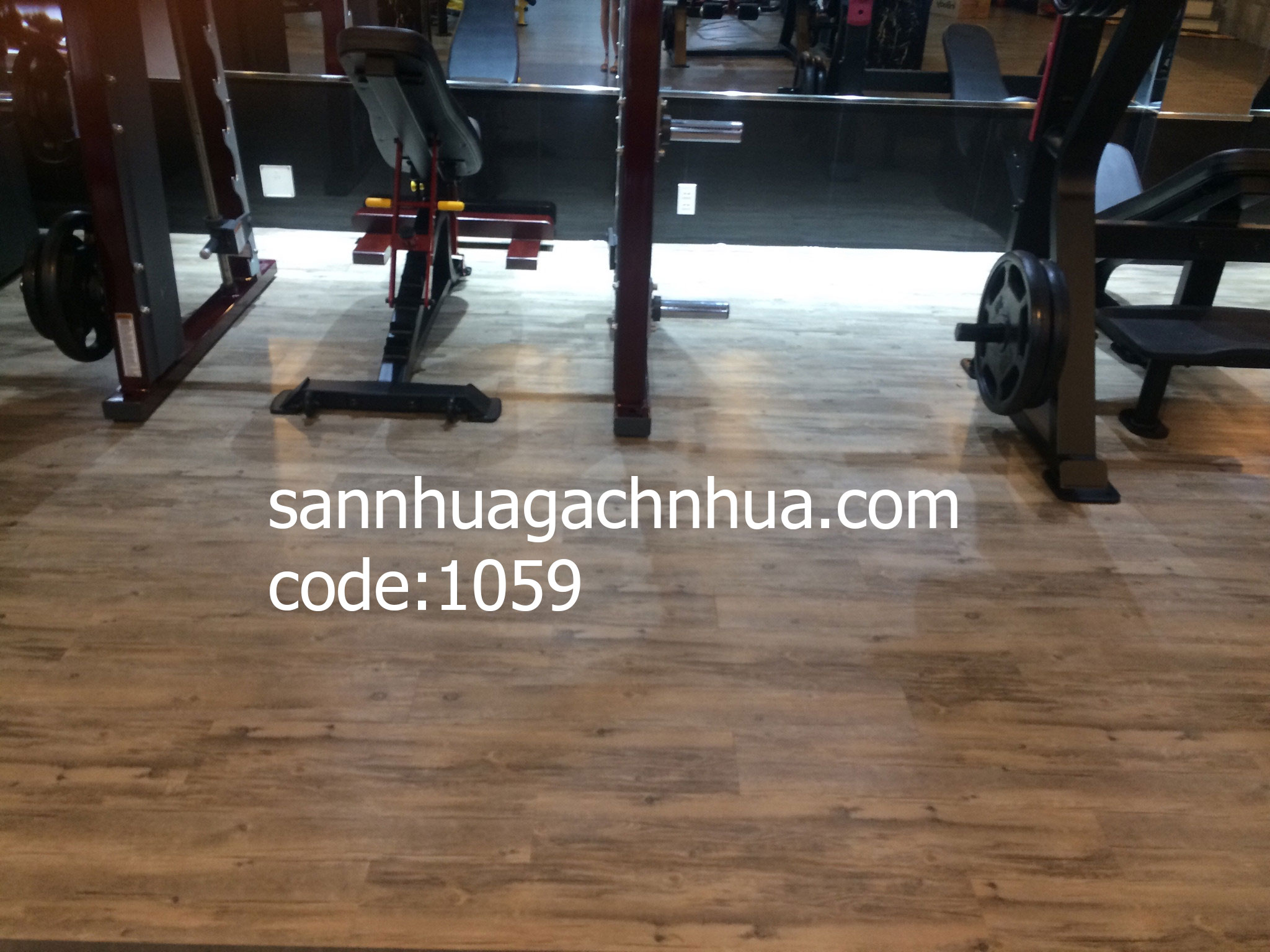 Sàn nhựa giả gỗ mã 1059 cho dự án phòng tập Gym tại Phú Nhuận